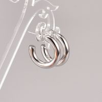 Heart Plating 304 Stainless Steel Titanium Steel No Inlaid 18K Gold Plated Earrings sku image 1