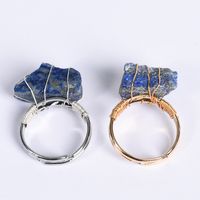 Exaggerated Geometric Alloy Gem Natural Stone Unisex Open Ring 1 Piece sku image 15