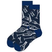 Unisex Retro Geometric Letter Astronaut Cotton Crew Socks A Pair sku image 20