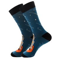 Unisex Retro Geometrisch Brief Astronaut Baumwolle Crew Socken Ein Paar sku image 6