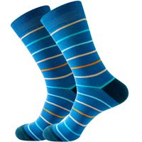 Unisex Lässig Streifen Baumwolle Crew Socken Ein Paar sku image 39