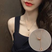 Simple Style Heart Shape Flower Alloy Pearl Plating Inlay Shell Zircon Women's Pendant Necklace sku image 18