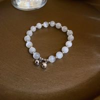 Sucré Forme De Cœur Fleur Coquille Alliage Perlé Placage Incruster Strass Opale Femmes Bracelets sku image 4