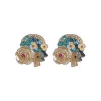 Simple Style Flower Artificial Crystal Inlay Rhinestones Women's Drop Earrings Earrings Ear Studs main image 2