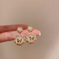 Simple Style Flower Artificial Crystal Inlay Rhinestones Women's Drop Earrings Earrings Ear Studs sku image 4