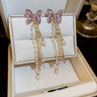 Simple Style Flower Artificial Crystal Inlay Rhinestones Women's Drop Earrings Earrings Ear Studs sku image 6