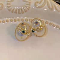 Simple Style Flower Artificial Crystal Inlay Rhinestones Women's Drop Earrings Earrings Ear Studs sku image 5
