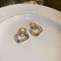 Simple Style Flower Artificial Crystal Inlay Rhinestones Women's Drop Earrings Earrings Ear Studs sku image 1