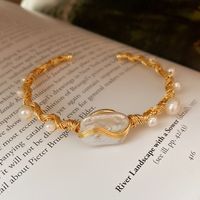 Rétro Perle D'eau Douce Le Cuivre Bracelets Bracelet En Masse sku image 9