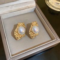 1 Pair Vintage Style Flower Copper Plating Inlay Artificial Gemstones Rhinestones Ear Studs sku image 23