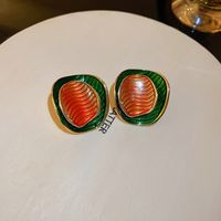 1 Pair Vintage Style Flower Copper Plating Inlay Artificial Gemstones Rhinestones Ear Studs sku image 10