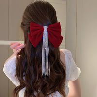 Sweet Bow Knot Cloth Inlay Rhinestones Pearl Hair Clip Hair Claws sku image 21