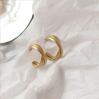 Wholesale Jewelry 1 Pair Simple Style Heart Shape Solid Color Twist Metal Zircon Earrings Ear Studs sku image 21