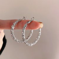 Wholesale Jewelry 1 Pair Simple Style Heart Shape Solid Color Twist Metal Zircon Earrings Ear Studs sku image 10