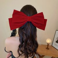 Sweet Bow Knot Cloth Inlay Rhinestones Pearl Hair Clip Hair Claws sku image 10