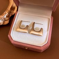 Wholesale Jewelry 1 Pair Simple Style Heart Shape Solid Color Twist Metal Zircon Earrings Ear Studs sku image 47