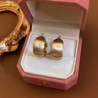 Wholesale Jewelry 1 Pair Simple Style Heart Shape Solid Color Twist Metal Zircon Earrings Ear Studs sku image 50