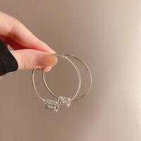 Wholesale Jewelry 1 Pair Simple Style Heart Shape Solid Color Twist Metal Zircon Earrings Ear Studs sku image 24