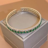 Elegant Glam Square Metal Inlay Artificial Gemstones Women's Bracelets Bangle sku image 22