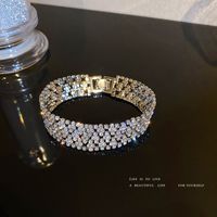 Elegant Glam Square Metal Inlay Artificial Gemstones Women's Bracelets Bangle sku image 14