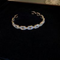 Elegant Glam Square Metal Inlay Artificial Gemstones Women's Bracelets Bangle sku image 25
