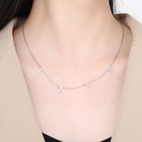 Stainless Steel 18K Gold Plated Simple Style Plating Letter Solid Color Necklace main image 4