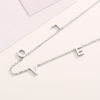 Stainless Steel 18K Gold Plated Simple Style Plating Letter Solid Color Necklace main image 7