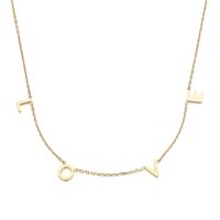 Stainless Steel 18K Gold Plated Simple Style Plating Letter Solid Color Necklace sku image 2