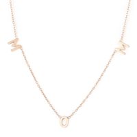 Stainless Steel 18K Gold Plated MAMA Simple Style Plating Solid Color Necklace sku image 2