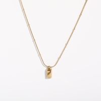 Fashion Geometric Snake Bone Chain 18k Gold Titanium Steel Necklace sku image 1