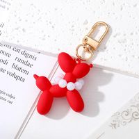 Cute Simple Style Dog Plastic Pearl Bag Pendant Keychain sku image 8