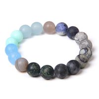 Simple Style Round Natural Stone Beaded Bracelets 1 Piece main image 5