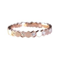 Commute Round Copper 18k Gold Plated Artificial Gemstones Rings In Bulk main image 4