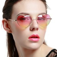 Cute Sweet Heart Shape Ac Special-shaped Mirror Full Frame Women's Sunglasses main image 1