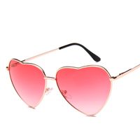 Cute Sweet Heart Shape Ac Special-shaped Mirror Full Frame Women's Sunglasses sku image 4