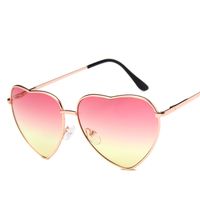 Cute Sweet Heart Shape Ac Special-shaped Mirror Full Frame Women's Sunglasses sku image 1