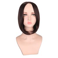 European And American Deflection Points Wig Female Short Straight Hair Chemical Fiber Hair Cover sku image 4