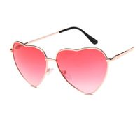 Cute Sweet Heart Shape Ac Special-shaped Mirror Full Frame Women's Sunglasses main image 4