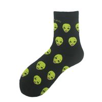 Unisex Casual Hip-hop Solid Color Cotton Blend Printing Crew Socks A Pair sku image 2