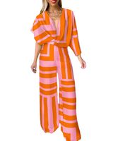 Women's Holiday Daily Vacation Formal Color Block Ankle-length Printing Jumpsuits main image 2