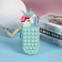 Creative Decompression Silicone Student Fashion Unicorn Pen Case sku image 15