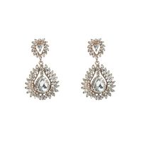 1 Pair Bohemian Water Droplets Tassel Alloy Inlay Turquoise Women's Drop Earrings sku image 21
