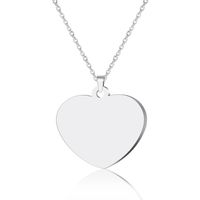 Fashion Letter Heart Shape Stainless Steel Plating Keychain Necklace 1 Piece sku image 2