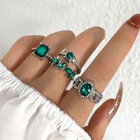 Casual Square Alloy Inlay Artificial Gemstones Women's Rings main image 1