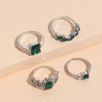 Casual Square Alloy Inlay Artificial Gemstones Women's Rings main image 4
