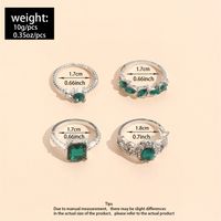 Casual Square Alloy Inlay Artificial Gemstones Women's Rings main image 6