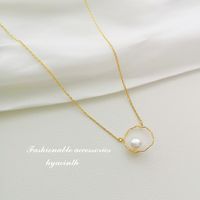Wholesale Jewelry Simple Style Geometric Alloy 14k Gold Plated Necklace main image 1