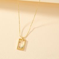 Wholesale Jewelry Elegant Star Moon Alloy Rhinestones Pendant Necklace sku image 1
