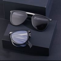 Casual Streetwear Geometric Pc Foldable Toad Glasses Full Frame Men's Sunglasses main image 1