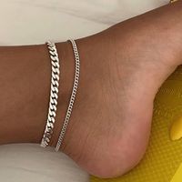 Casual Hip-hop Geometric Zinc Alloy Women's Anklet main image 6